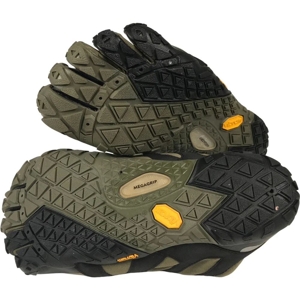 Vibram Men's Black and Olive FiveFingers Shoes - Picture 7 of 9